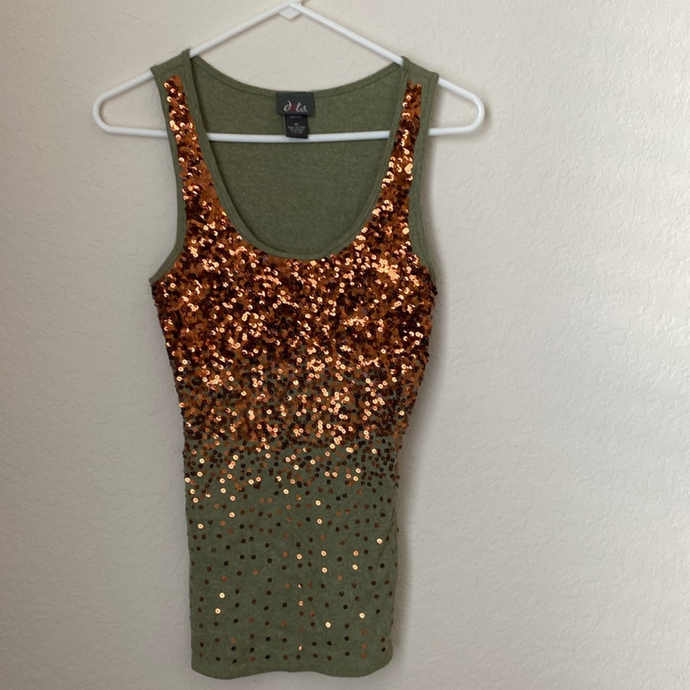 Dots Sequined Tank Top